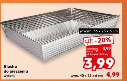 Blacha 40 x 25 x 6 cm promocja