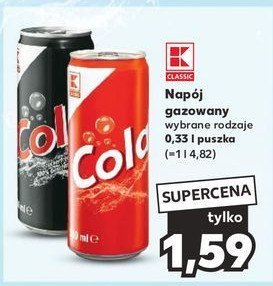 Napój cola K-classic promocja