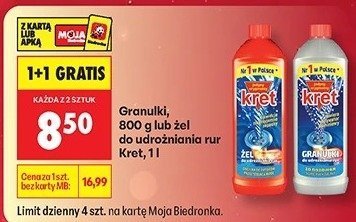 Granulki do udrożniania rur promocja w Biedronka