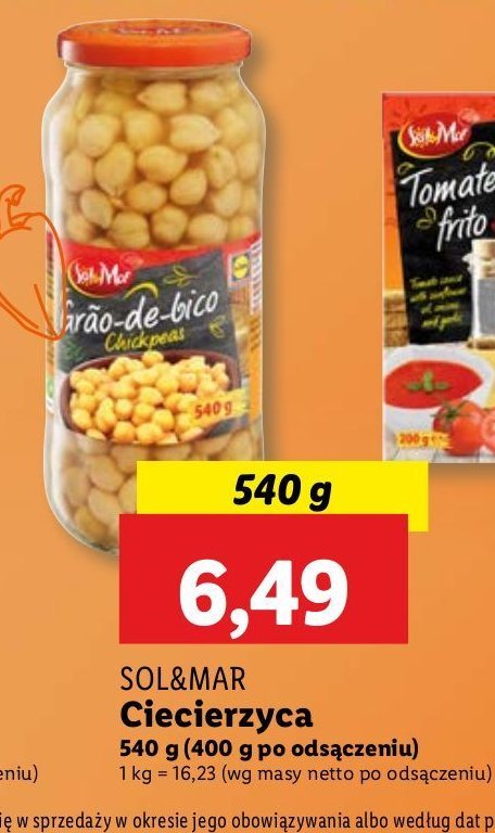 Cieciorka gotowana Sol&mar promocja