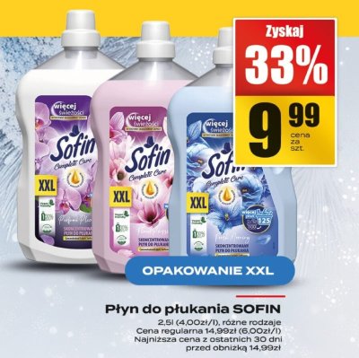 Płyn do płukania SOFIN opakowanie XXL promocja w Supeco