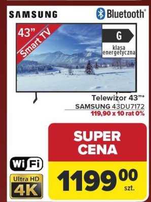 Telewizor 43" 43DU7172 promocja w Carrefour