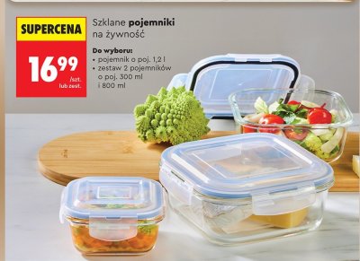 Szklane pojemniki SMUKEE na żywność promocja w Biedronka