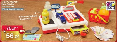 Kasa fiskalna HAPPY PEOPLE z akcesoriami promocja w Woolworth