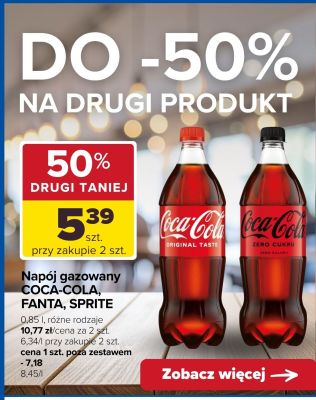 Napój gazowany Coca-Cola  promocja w Carrefour