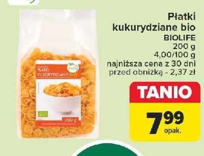 Płatki kukurydziane Bio life promocja