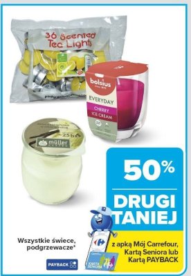 Wszystkie świece, podgrzewacze promocja w Carrefour