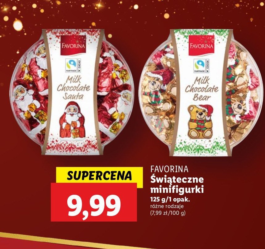 Misie czekoladowe Favorina promocja