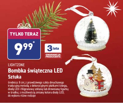 Bombka choinkowa led 8 cm Light zone promocja