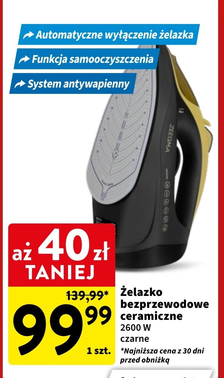 Żelazko ceramiczne 2600 w ZEEGMA promocja