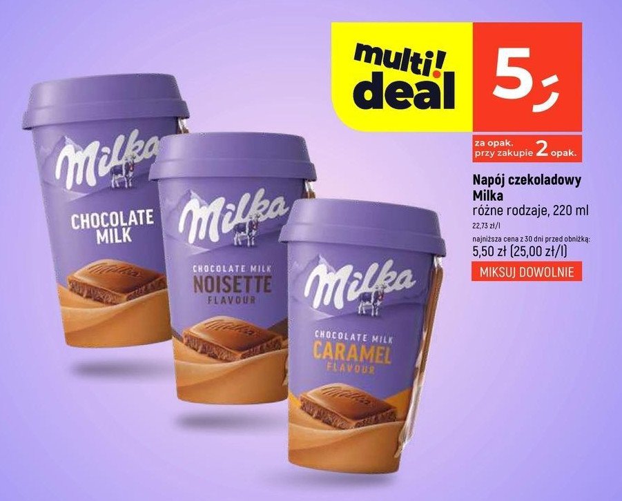 Nap贸j chocolate caramel Milka promocja