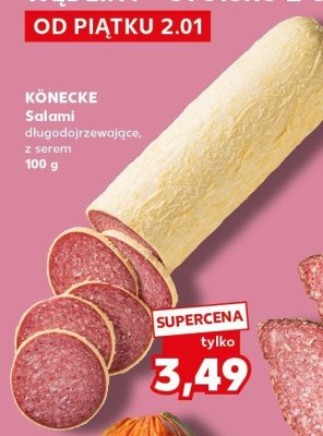 Salami długodojrzewające z serem promocja w Kaufland