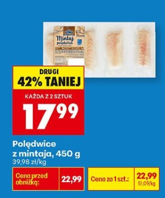 Polędwice z mintaja, 450 g promocja w Biedronka