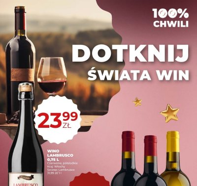 Wino Lambrusco Emilia 0,75 L promocja w Duży Ben