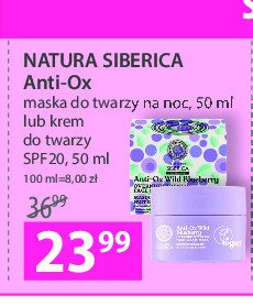 Krem maska anti-ox wild blueberry Natura siberica promocja