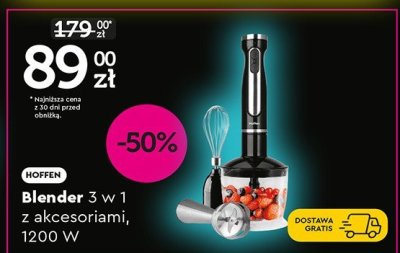 Blender 3 w 1 z akcesoriami, 1200 W promocja w Biedronka