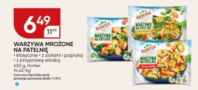 Warzywa mrożone na patelnię klasyczne z ziołami i papryką z przyprawą włoską Hortex promocja w Chata Polska