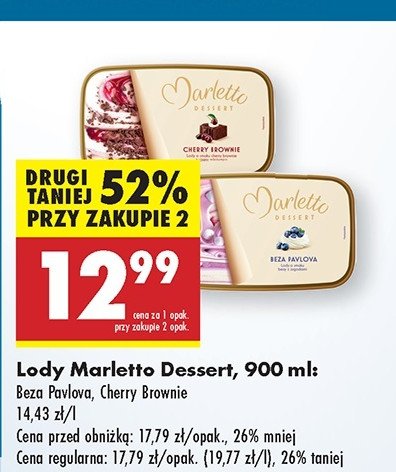 Lody beza pavlova Marletto promocja w Biedronka