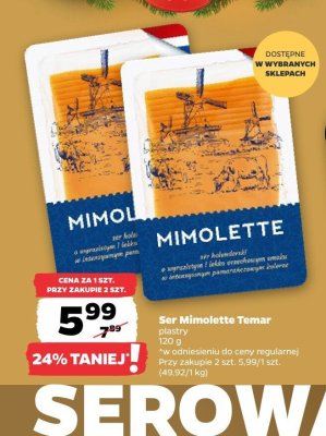 Ser Mimolette Temar plastry promocja w Netto