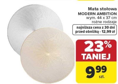 Mata stołowa MODERN AMBITION wym. 44 x 37 cm różne rodzaje promocja w Carrefour