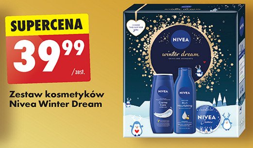 Zestaw w pudełku wyjątkowa pielęgnacja na każdy dzień żel pod prysznic creme soft 250 ml + mleczko do ciała wygładzające 250 ml + krem uniwersalny soft 100 ml Nivea zestaw promocja