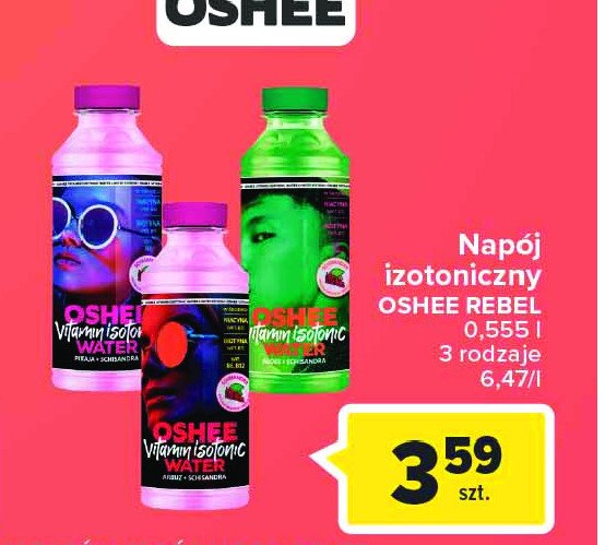 Napój o smaku arbuza Oshee vitamin isotonic water promocja