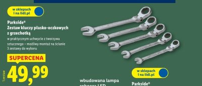 Zestaw kluczy płasko-oczkowych z grzechotką promocja w Lidl