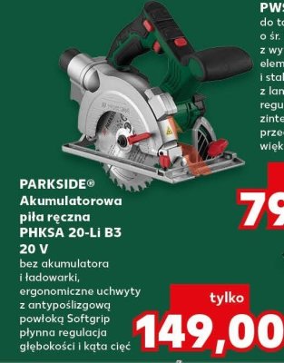 Piła ręczna akumulatorowa PHKSA 20-Li B3 20 V promocja w Kaufland