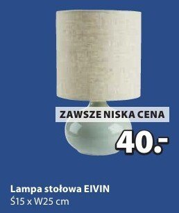 Lampa stołowa EIVIN S15 x W25 cm promocja w Jysk