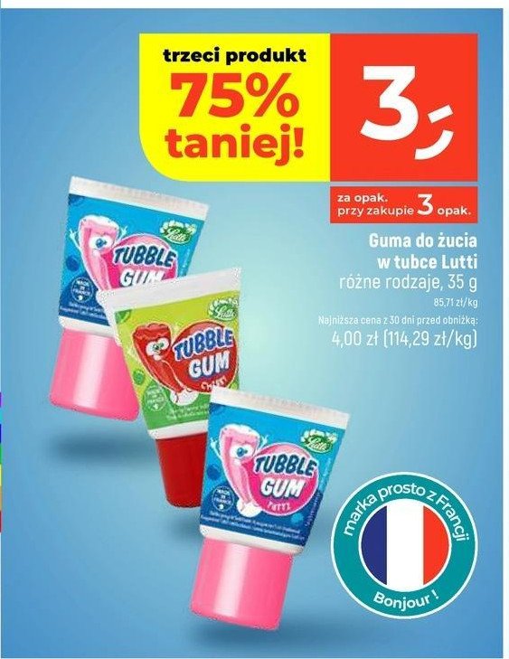 Guma balonowa fruits Tubble gum promocja