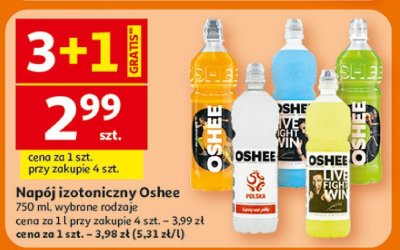 Napój izotoniczny Oshee wybrane rodzaje promocja w Auchan
