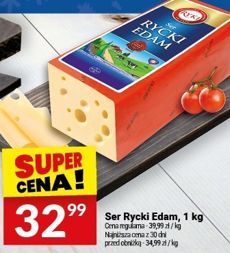 Ser Rycki Edam, 1 kg promocja w Twój Market