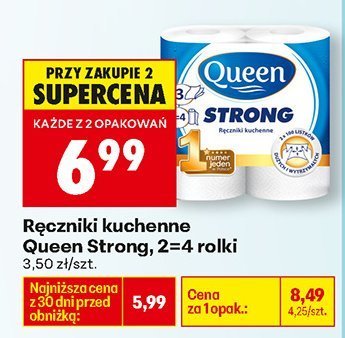 Ręczniki kuchenne Queen Strong, 2=4 rolki promocja w Biedronka