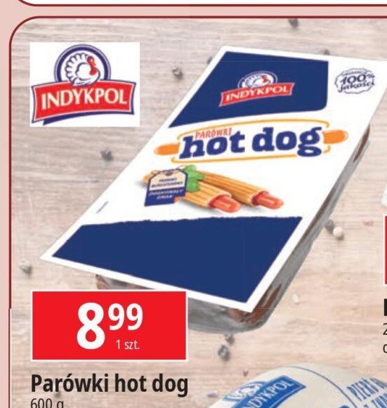 Parówki hot dog Indykpol promocja w Leclerc