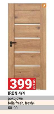 Drzwi IRON 4/4 pokojowe folia fresh, fresh+ 60-90 promocja w Merkury Market