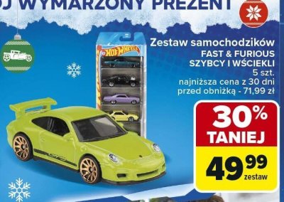 Zestaw samochodzików FAST & FURIOUS SZYBCY I WŚCIEKLI Hot Wheels 5 szt. promocja w Carrefour