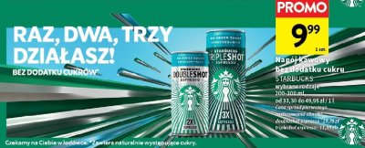 Napój kawowy bez dodatku cukru Starbucks promocja w Intermarche