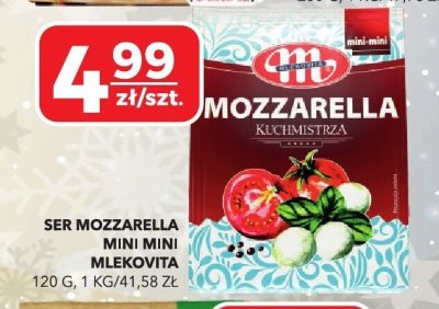 Ser mozzarella mini mini Mlekovita promocja w Top Market
