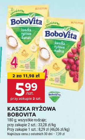 Kaszka ryżowa malinowa Bobovita promocja