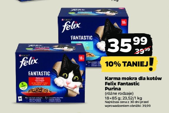 Karma dla kota rybne smaki Purina felix fantastic promocja