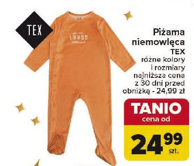 Piżama niemowlęca Tex promocja w Carrefour