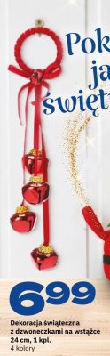Dekoracja świąteczna z dzwoneczkami na wstążce promocja w Twój Market