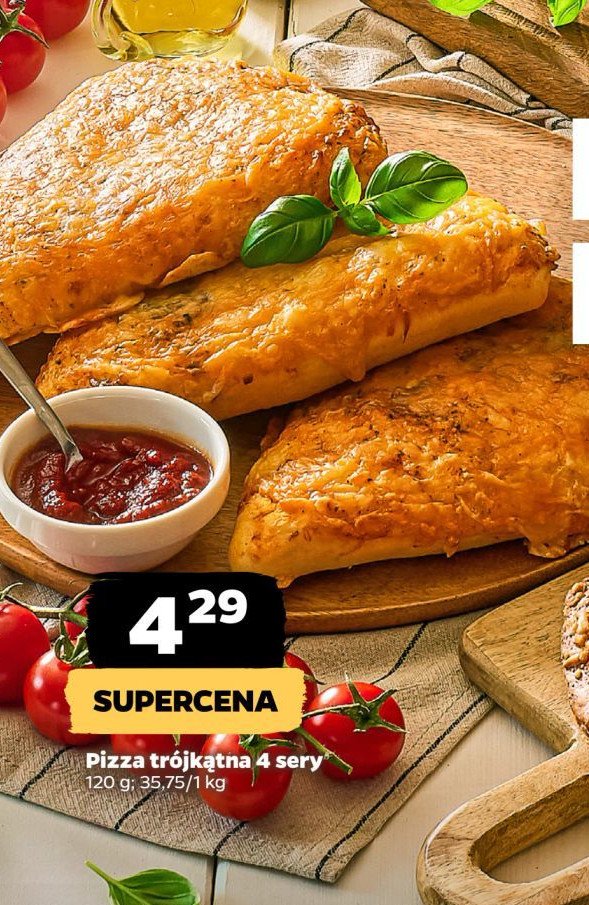 Pizza trójkątna 4 sery promocja