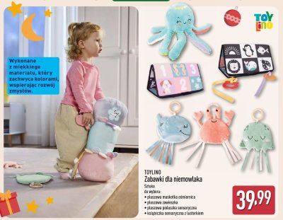 Zabawki dla niemowlaka - pluszowa maskotka ośmiornica promocja w Aldi