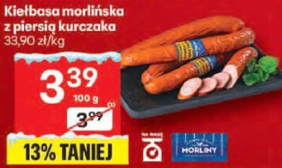 Kiełbasa morlińska z piersią kurczaka promocja w Delikatesy Centrum
