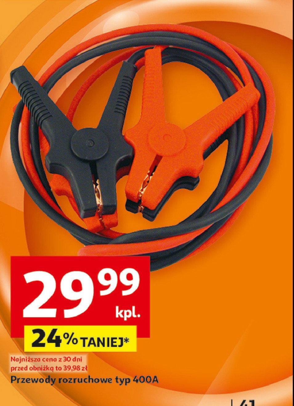 Przewody rozruchowe 400am/2.5 m promocja w Auchan