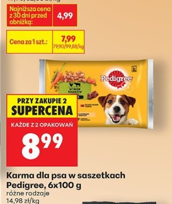 Karma dla psa w saszetkach 6x100 g, różne rodzaje promocja w Biedronka
