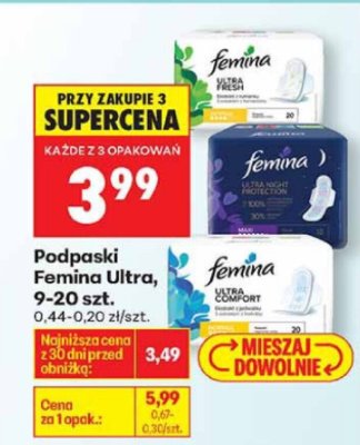 Podpaski Ultra, 9-24 szt. promocja w Biedronka