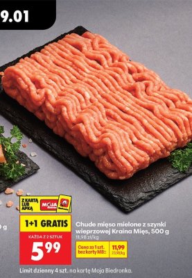 Chude mięso mielone z szynki wieprzowej, 500 g promocja w Biedronka