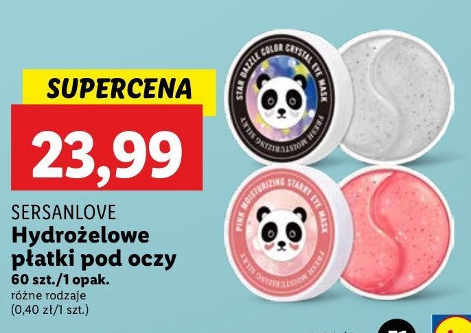 Płatki hydrożelowe pod oczy Sersanlove promocja